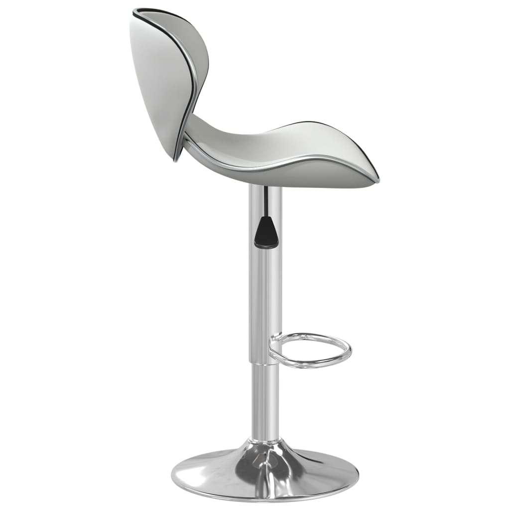 Vidaxl Stołek Barowy, Biały, Obity Sztuczną Skórą