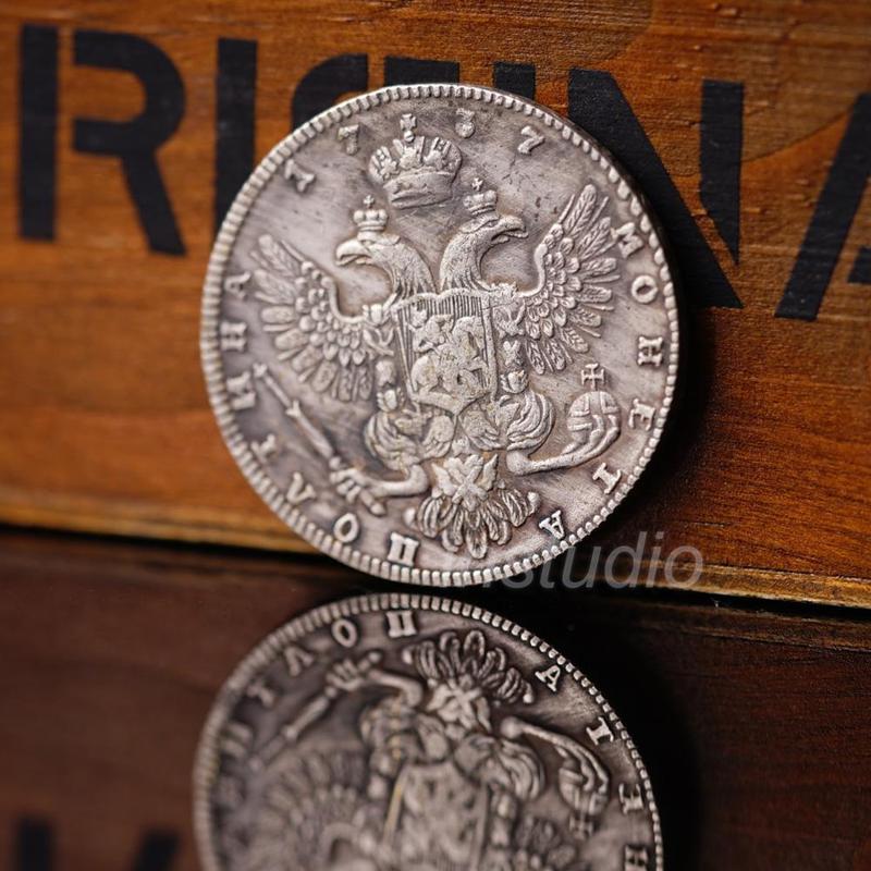 Antique Creative Gift, Russian 1737, Queen Silver Coin, Catherine II, Coin, Retro, Home Small Gift