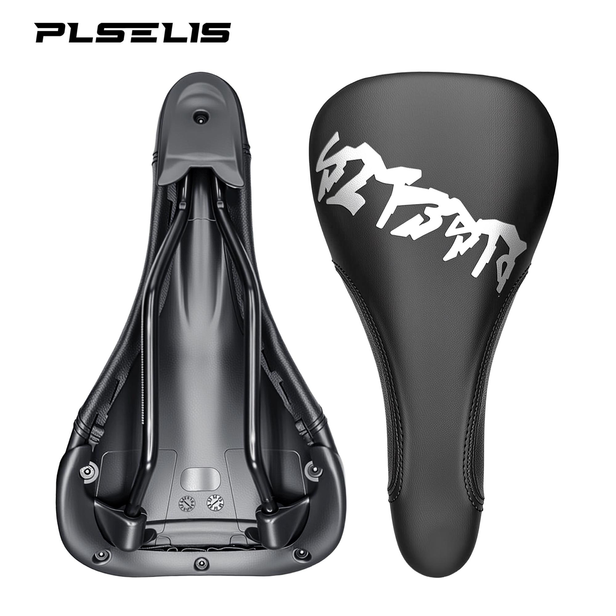 Plselis Mountain Bike Saddle Ergonomic Lightweight Seat Cushion 250g Waterproof Durable Soft Bicycle Saddle PVC
