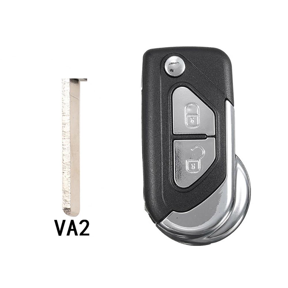 New 1x Car 2 Button Entry Remote Key Shell Cover with Blade VA2 for Citroen DS3 DS4