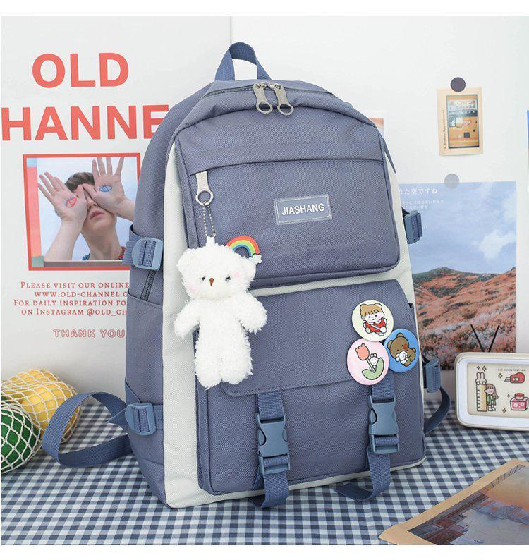 Large Capacity Korean Style Backpack for Girls - Forest Design, Perfect for Elementary and Junior High School Students