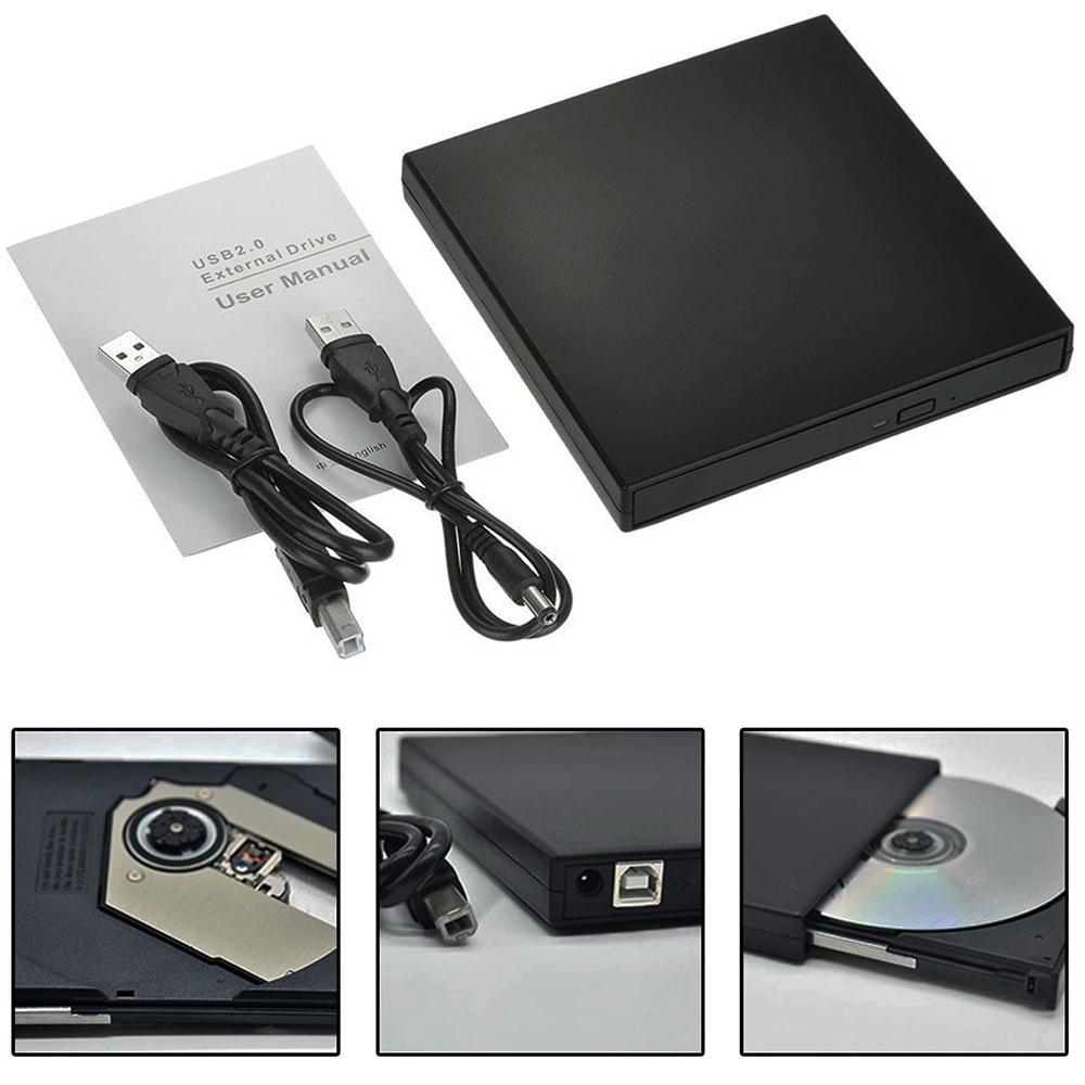 USB 2.0 External Optical Drive: Read/Write DVD & CD Burner for Computers