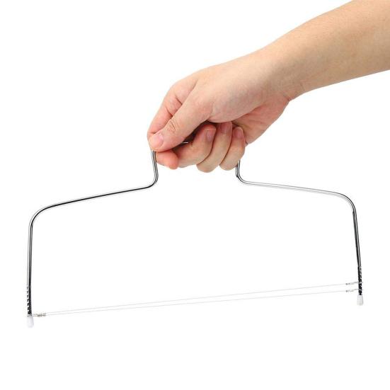 Adjustable Height Cake Slicer Stainless Steel 8 Scales Double-Line Cutting Tool Corrosion Resistant DIY Kitchen Gadget