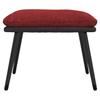 Footstool Wine Red 45x29.5x35 Cm Fabric and Faux Leather