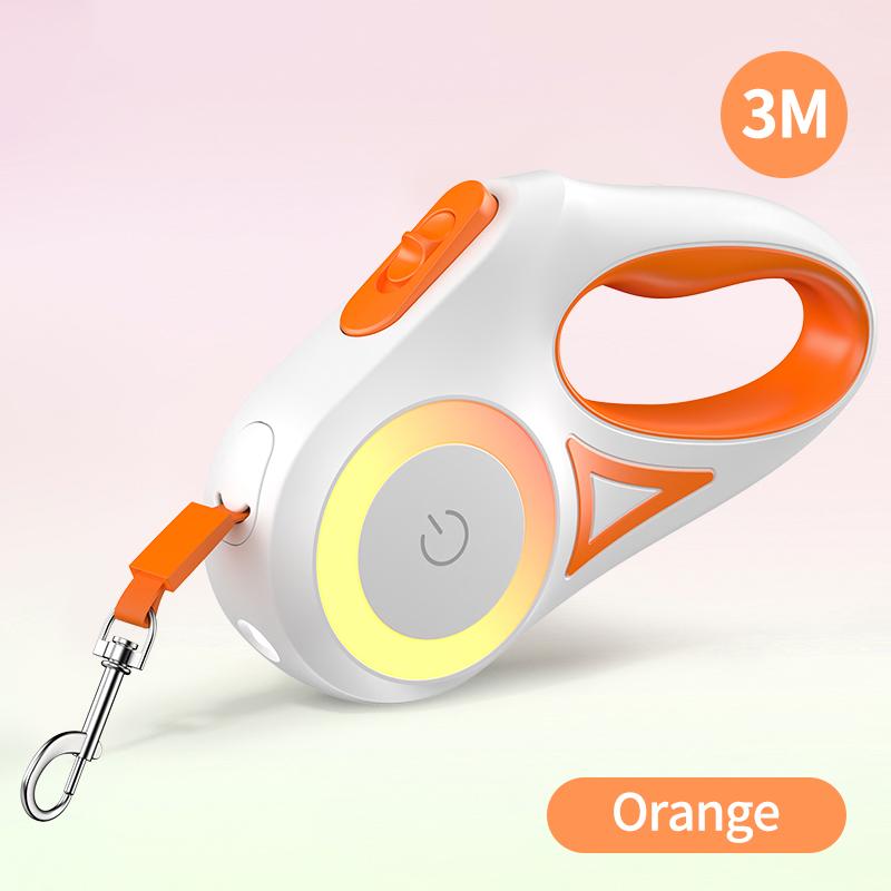 

ROJECO Автоматический выдвижной поводок для собаки Светодиодные светящиеся модные световые ремешки для собаки, щенка, питомца Flexi Поводок для прогулок и бега Dog Leash