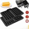 2 Piece Silicone Air Fryer Waffle Mold Heat-resistant Non-stick Waffle Maker Square/Rectangular Waffle Tray Chocolate