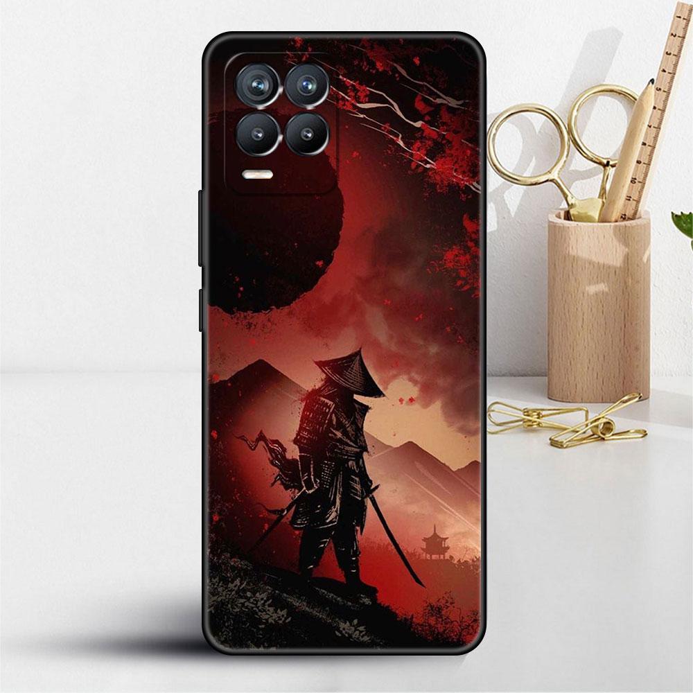Krajinomalba Tušová malba Japonsko Samurajské umění Měkké TPU pouzdro pro Realme 8 C21 9 Pro 8i 9i GT Neo 3 2 C3 7 6 C21Y C15 C11 Kryt na telefon