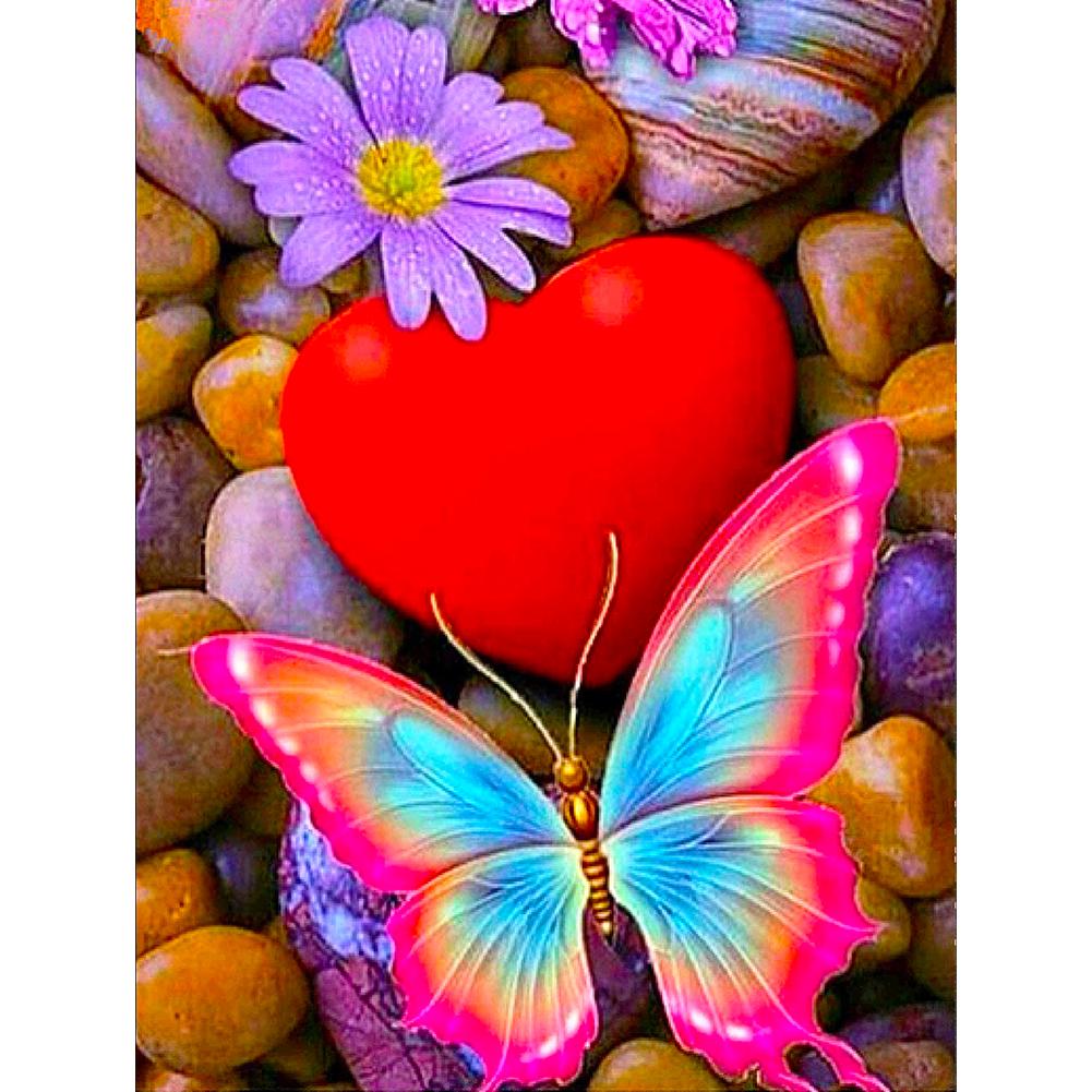 

Huacan DIY Full Drill Diamond Painting Dotz Kits Mosaic Arts for Adults Home Wall Decor Butterfly