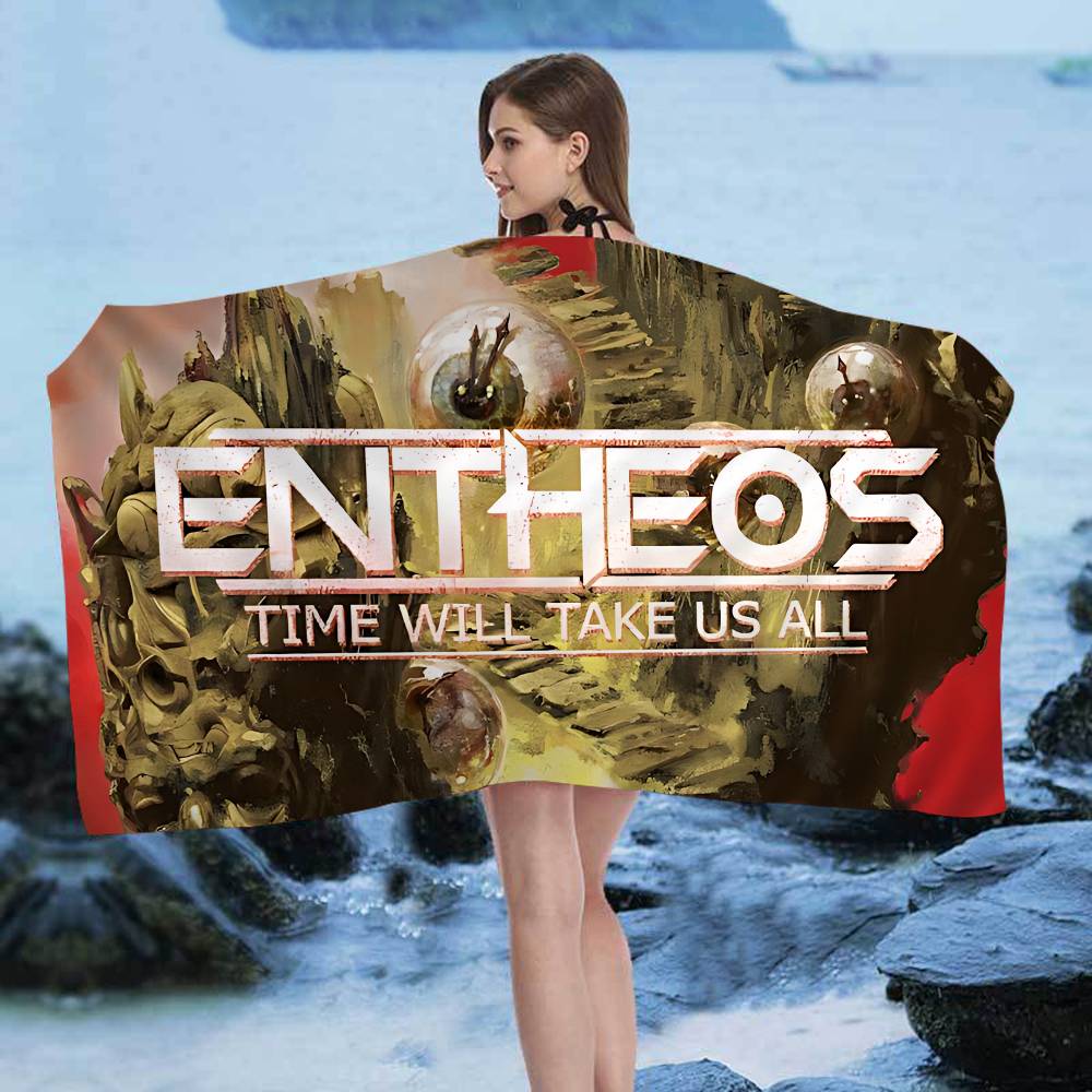 Metal Band E-Entheos Bath Towel Microfiber Soft Water Absorbing Breathable For Girl Kids Decorative Cartoon Beach Towel