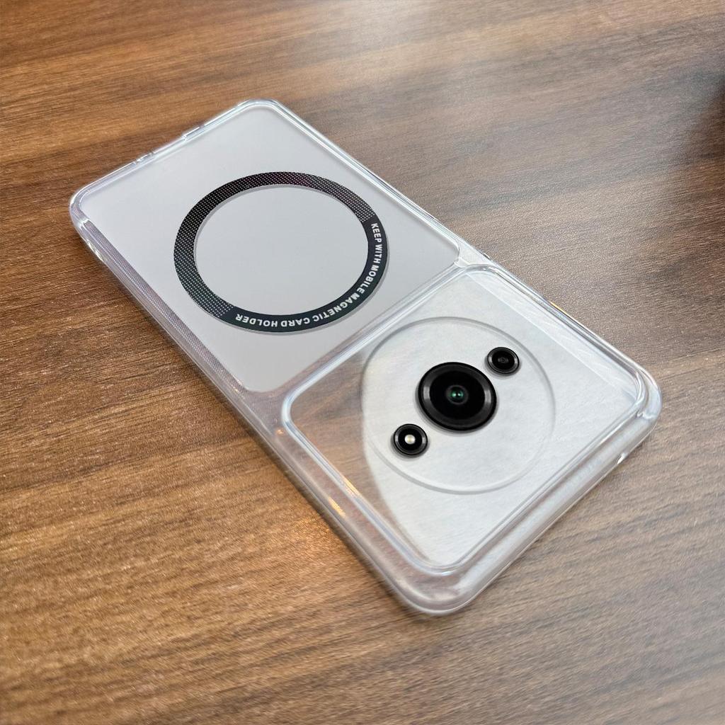 Case for Xiaomi Redmi A3x,A3,POCO C61 Wireless Charging Magnetic Ring Casing Anti-Fingerprint Matte Cover