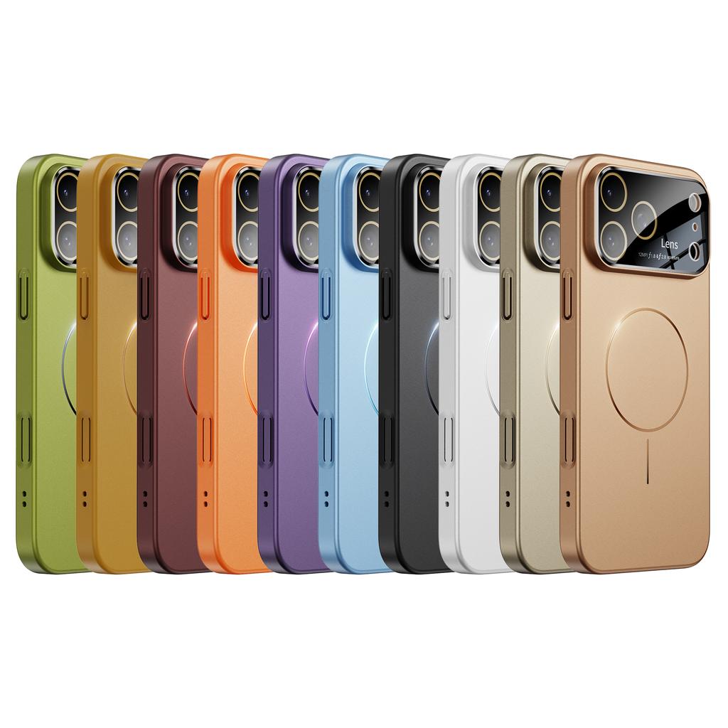 Hard PC Shockproof Protection Case For iPhone 17 Air 17 Pro Magsafe Wireless Charging Solid Color Cover For iPhone 17 Pro Max