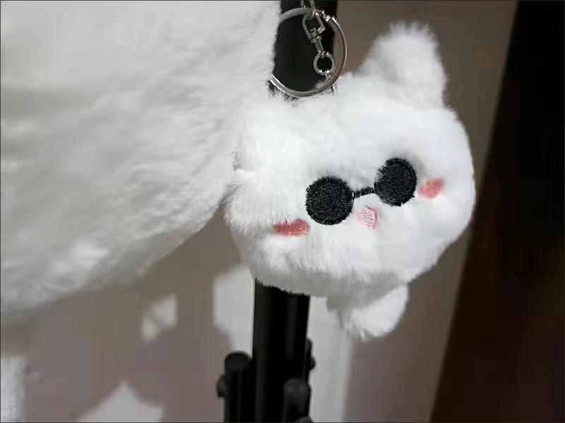 Jujutsu Kaisen Satoru Gojo White Cat Plush Pendant Cosplay 10cm Pet Cute Stuffed Doll Keychain Bag Decoration Toy