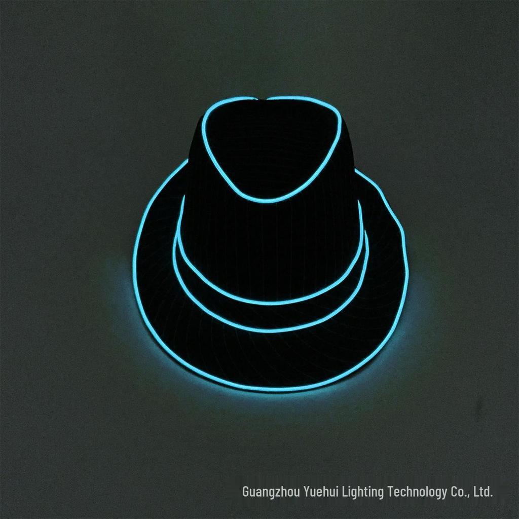 LED Light-Up British Style Jazz Top Hat - Flashing Festival & Masquerade Party Prop