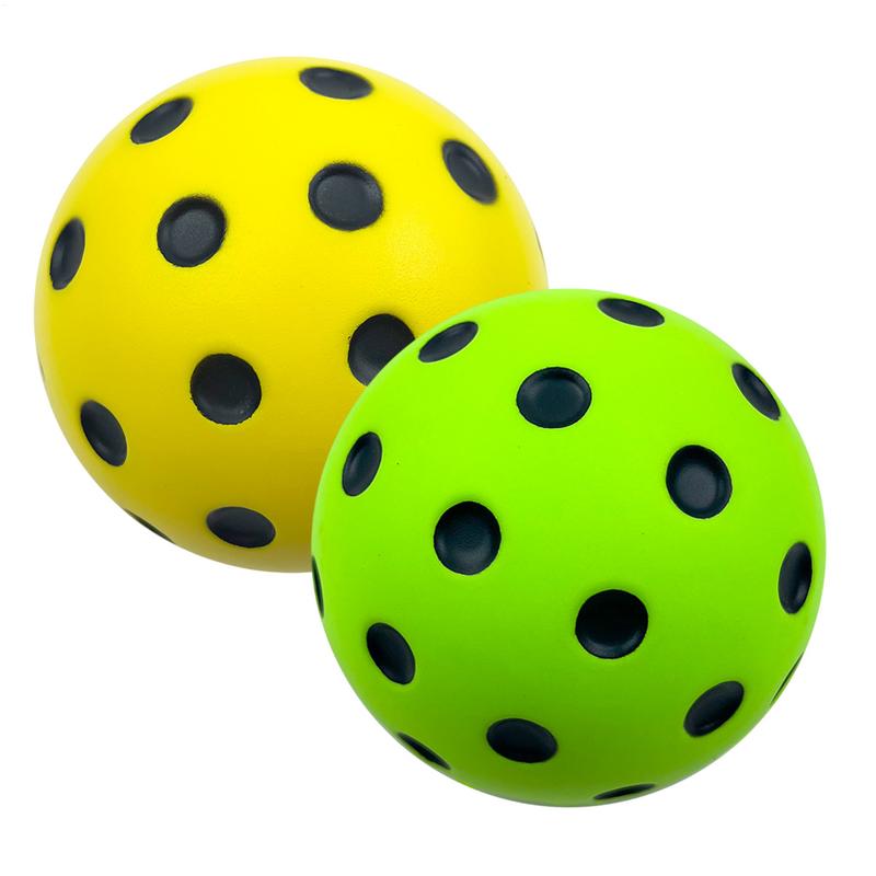 7.4cm Pickleball Silencieux divertissement d'intérieur Balle d'entraînement silencieuse Mousse PU haute résistance au rebond Pickleballs d'intérieur Entraînement