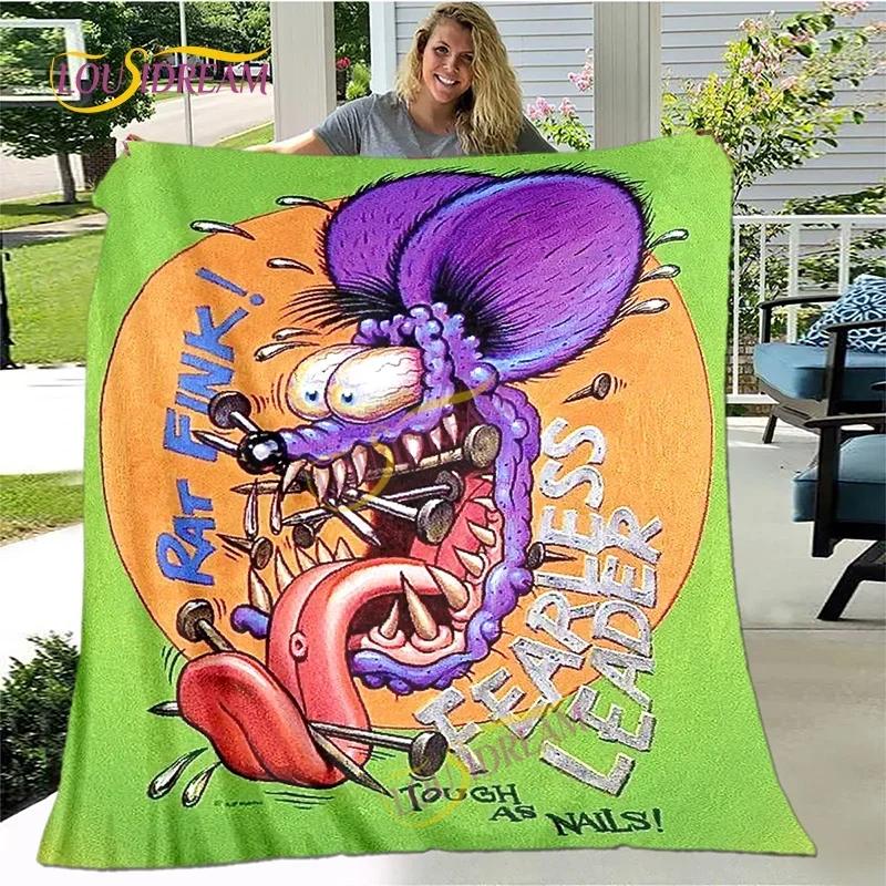 Cute Children's Holiday Birthday Gift Cartoon Rat Fink Cute Home Bedroom Decoration Thin Sofa Cover Sheets Four Seasons Blanket