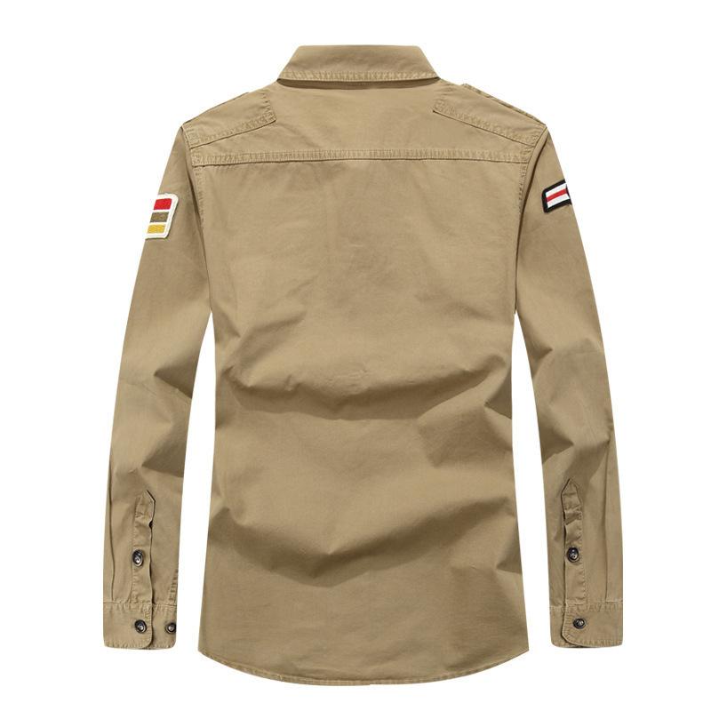 Autumn Long Sleeve Shirt Men's Outdoor Casual Cotton Shirt