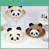 Panda Cartoon Sun Hat For Kids And Adults With Wide Brim Breathable Straw Summer Outdoor Wear