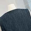 Sishe Women's Loose Fit Washed Denim Vest