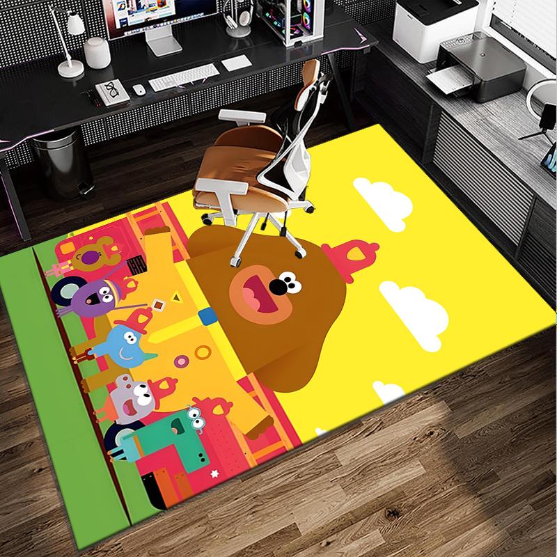 Cute Du-ggee Adventure Office Rug Chair Mat, Game Carpet, Suitable for Front Door, Bedroom, Living Room, Desk, Holiday Gift