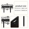 Custom Metal Address Sign Black Street Number Plate Ornate Scroll Yard Decoration
