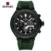 REWARD 831508 Fashion Men's Quartz Watch Multifunctional Sports Watch Silicone Strap Luminous Hands Chronograph Men Wristwatch