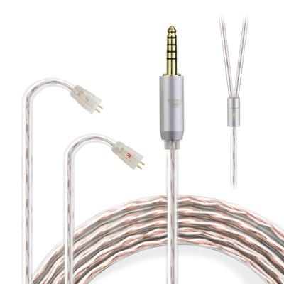 Okcsc JBX Recable 2Pin Cable Earphone Cable 4 Core OFC UE Compatible with TF10/TF15/SF3/SF5 Etc. 4.4mm