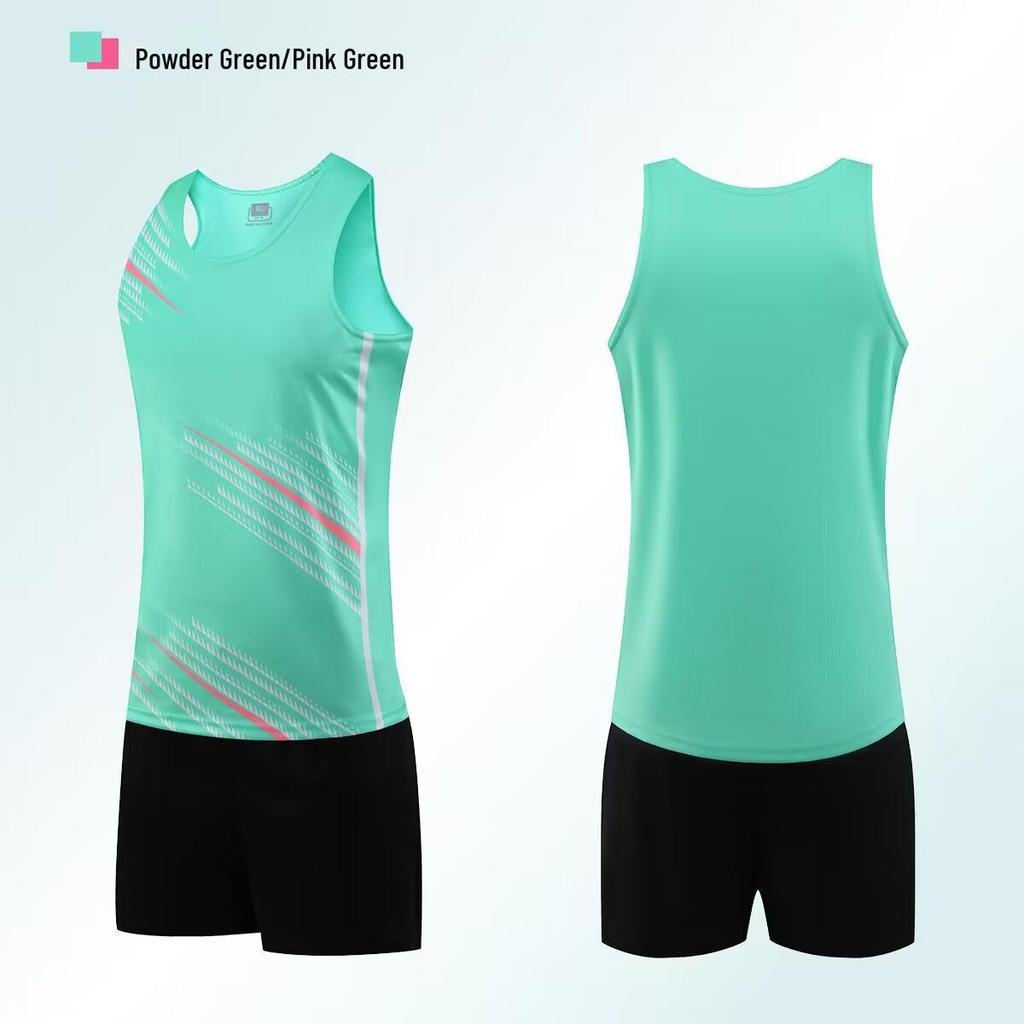 Abbigliamento da Corsa per Competizioni Sportive: Set di allenamento di atletica leggera per uomo e donna e pettorine per la maratona