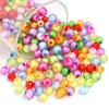Acrylic Faceted Bead-in-Bead Round Beads, Transparent Colors, DIY Jewelry Accessories for Bracelets & Necklaces