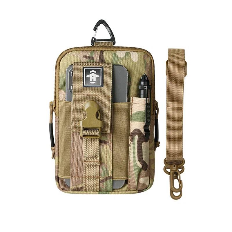 Tactical Cell Phone Waist Pack Male Multifunctional Shoulder Crossbody Outdoor Tools Wear Belt Storage Running Work Hanging Bag