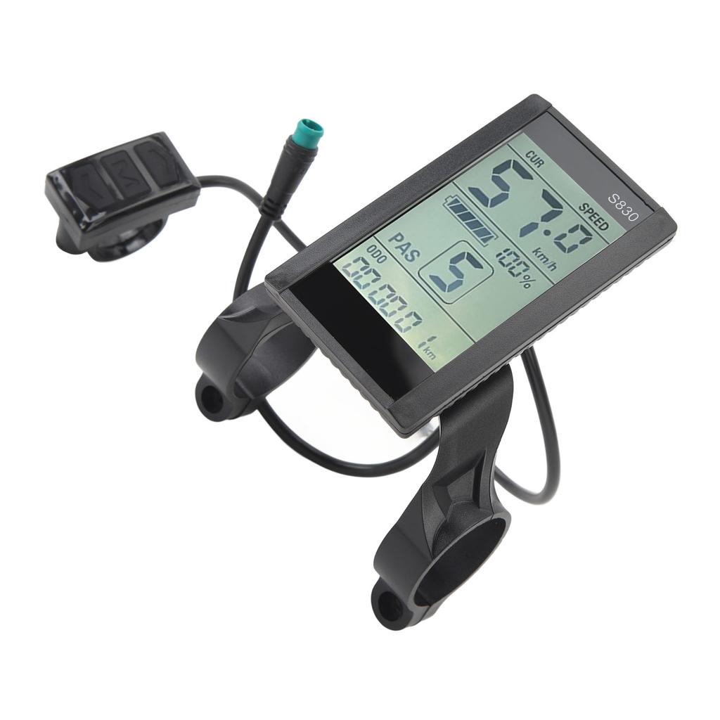 פאנל תצוגת LCD לאופניים חשמליים 24V 36V 48V פאנל LCD S830 עם מחבר עמיד למים 5 פינים לאופניים חשמליים קורקינט חשמלי