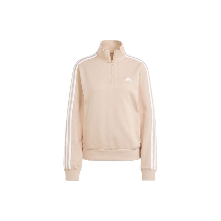 

Новый женский свитшот adidas Essentials на молнии до четверти с тремя полосками Волшебный бежевый IR6066 L