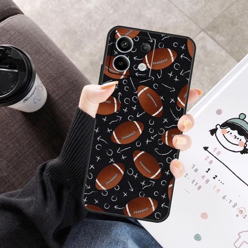 Rugby Football Sport Cover For Xiaomi Redmi Note 14 13 10 11 12 Pro 11S 12S Case For Redmi 15C 13C 12C 10C 14C 15