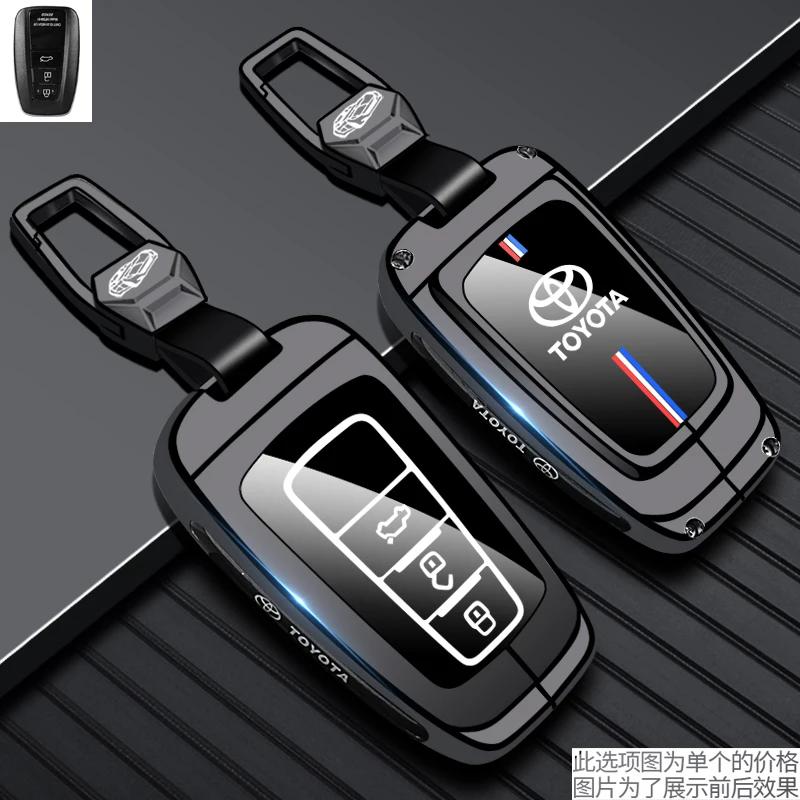 Hight Quality Galvanized Alloy Car Key Cover Case For Toyota Camry Mark X RAV-4 PRADO COROLLA HIGHLANDER 2 3 Buttons Keyless