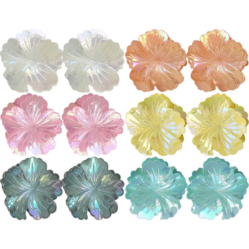 New Colorful Flower Hair Clip Women's European and American Fashion Shark Clip Hair Accessories
