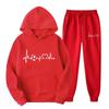 New European and American Spring and Autumn Women's Sports Sweater Set Fashion Casual Sweater Sweatpants Set Hoodie Women