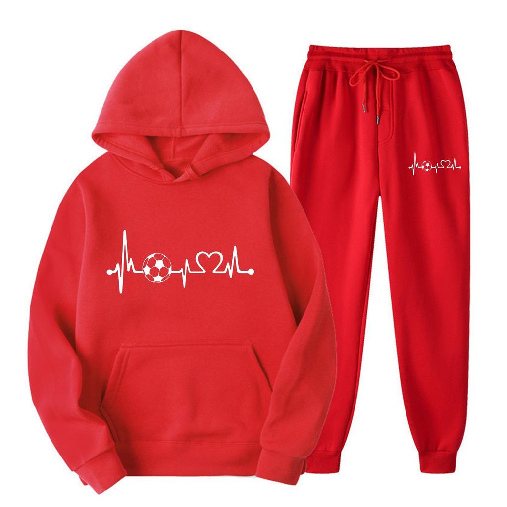 New European and American Spring and Autumn Women's Sports Sweater Set Fashion Casual Sweater Sweatpants Set Hoodie Women