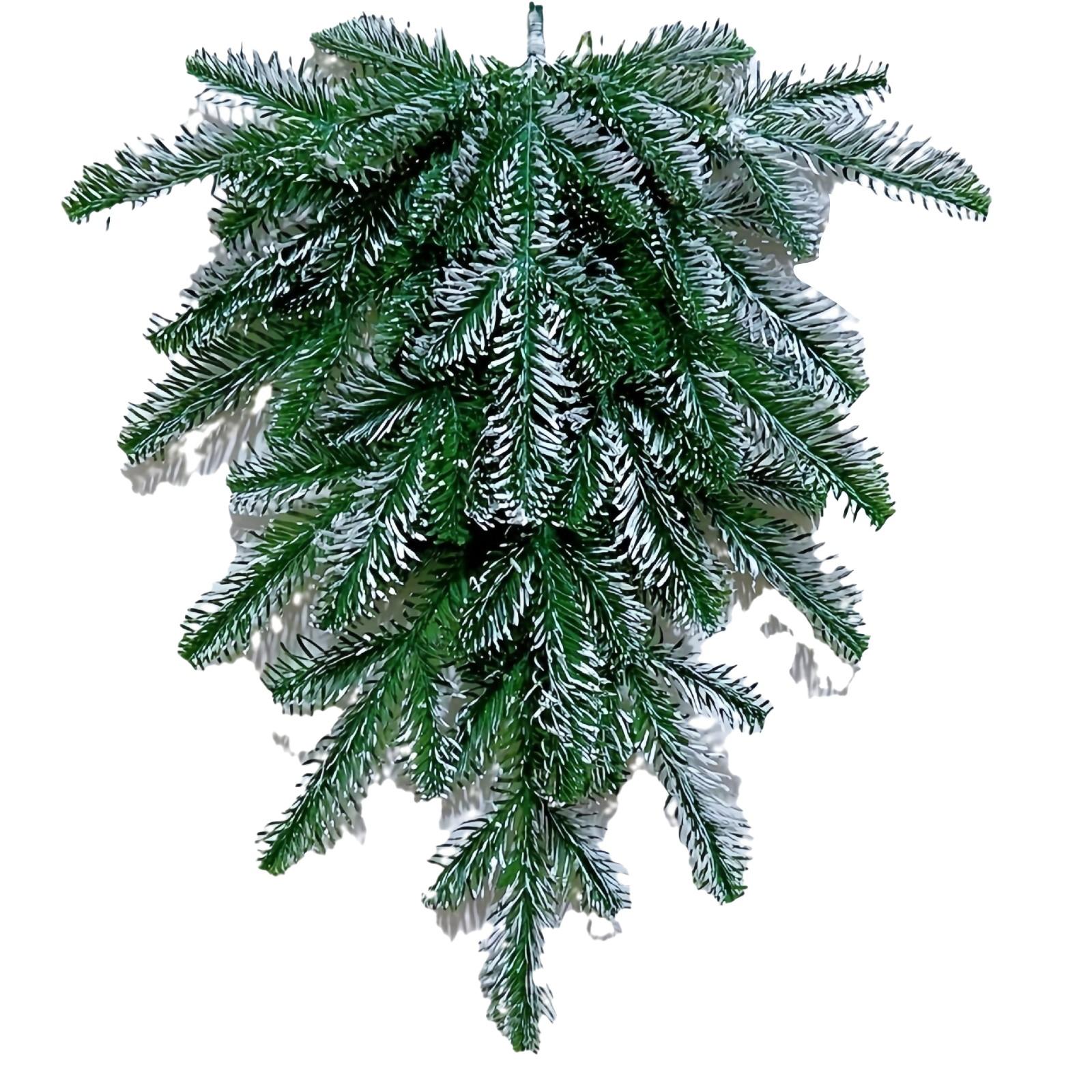 

Рождественская перевернутая елка, рождественская настенная подвеска на дверь, рождественские украшения, конфеты, рождественская елка, имитация цветка One Size