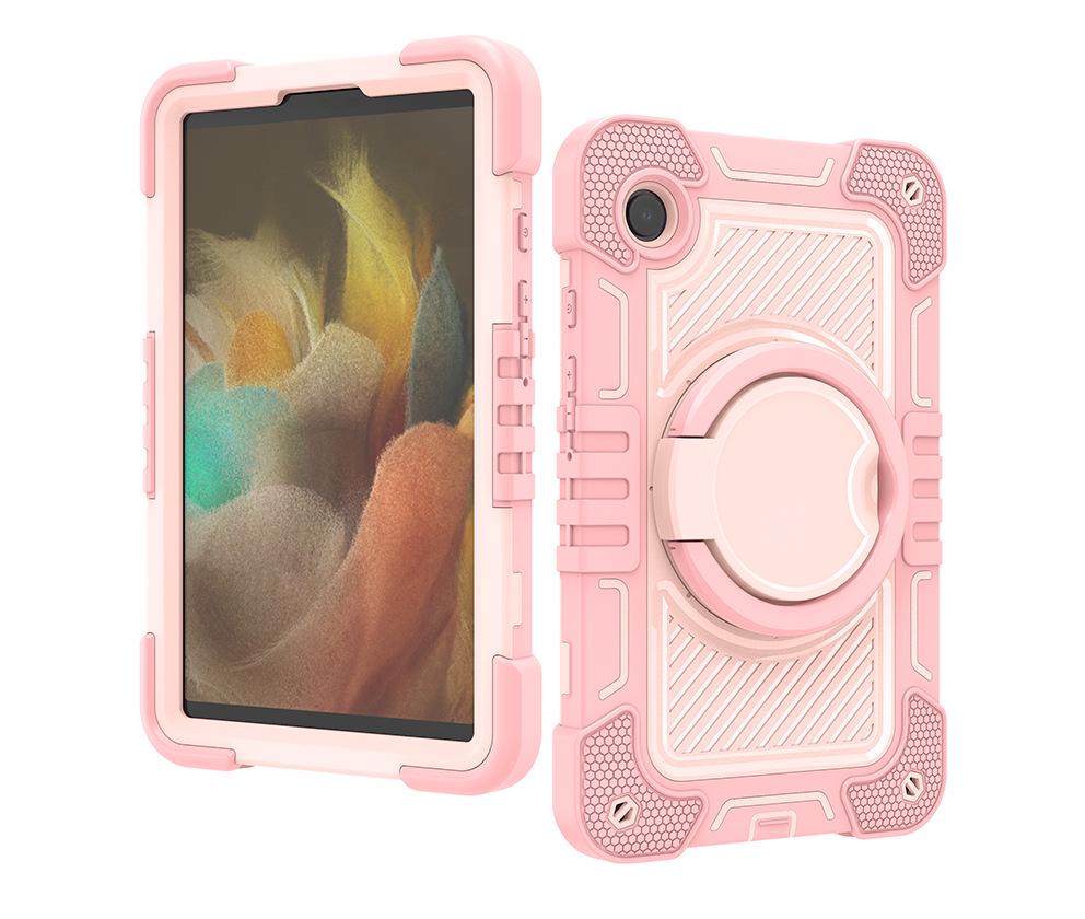 Color Block Protective Case with Wrist Strap for Samsung Tab A9/A9 Plus