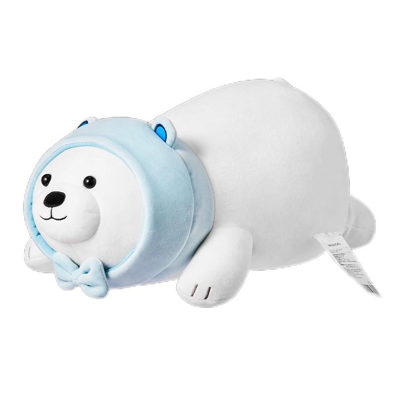 

MINISO Our Naked Bear Collection White Bear Dolls Plush Doll 21cm Height 39cm Length Doll