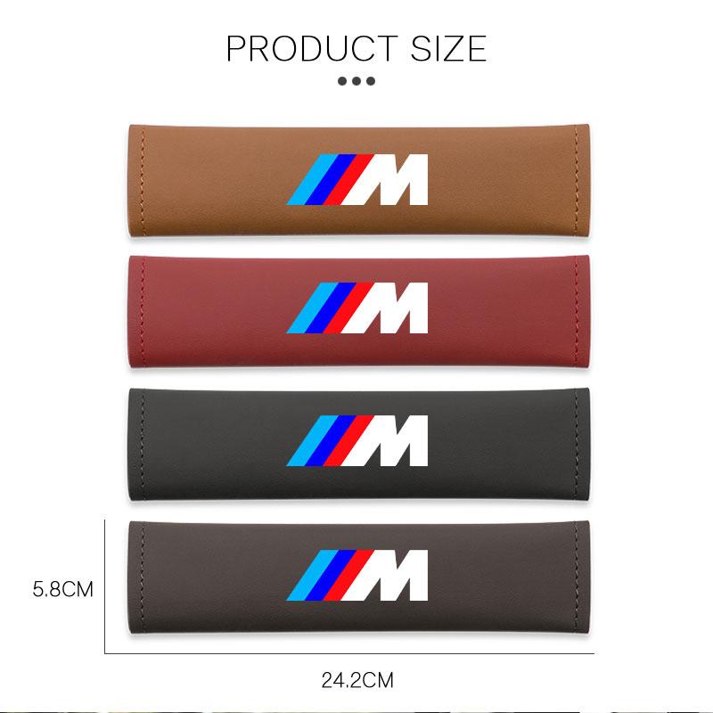 BBKP7 Leather Car Seat Belt Protection Shoulder Pad Cover For BMW M Performance E46 E90 F10 F30 X3 F20 E46 E60 E70 E39 E36