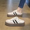 Fashion Women Casual Shoes Fashion Baotou Half Slippers Lace Up Platform Slippers for Women Sport Slippers Slip-On Loafers Zapatos Mujer