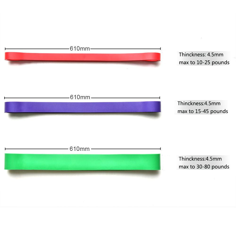 3 Colors Resistance Bands Natural Latex Expander Power Yoga Rubber Loop Fitness Elastic Bands Pilates Fitness Workout Equipm Practical Use