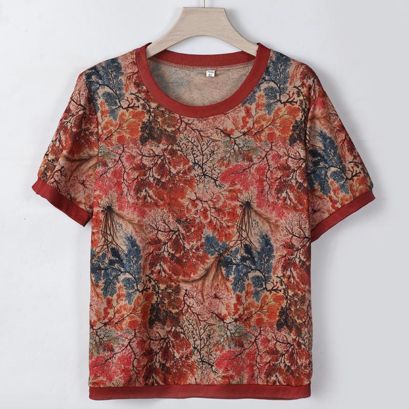 Übergröße Sommer Freizeitblusen Damen Kleidung Locker Elegant Kurzarm Damenhemden