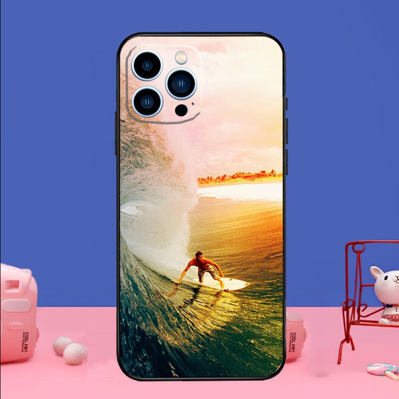 

California Surfing Waves Phone Case For iPhone 17 Air 16 15 14 11 12 13 Pro Max 13 mini 15 16 Plus 16e Bumper Cover iPhone 15Pro MAX