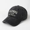 New Hat Japanese Trend Wide Brim Versatile Washed Baseball Cap Men's Korean Version Embroidered Letter Cap Women