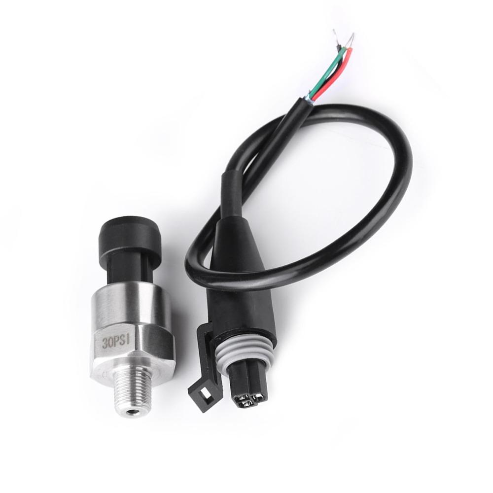 Stainless Steel Pressure Transducer 1/8 NPT Thread Connector Harness Pressure Sensor Pressure Transmitter Water Pressure
