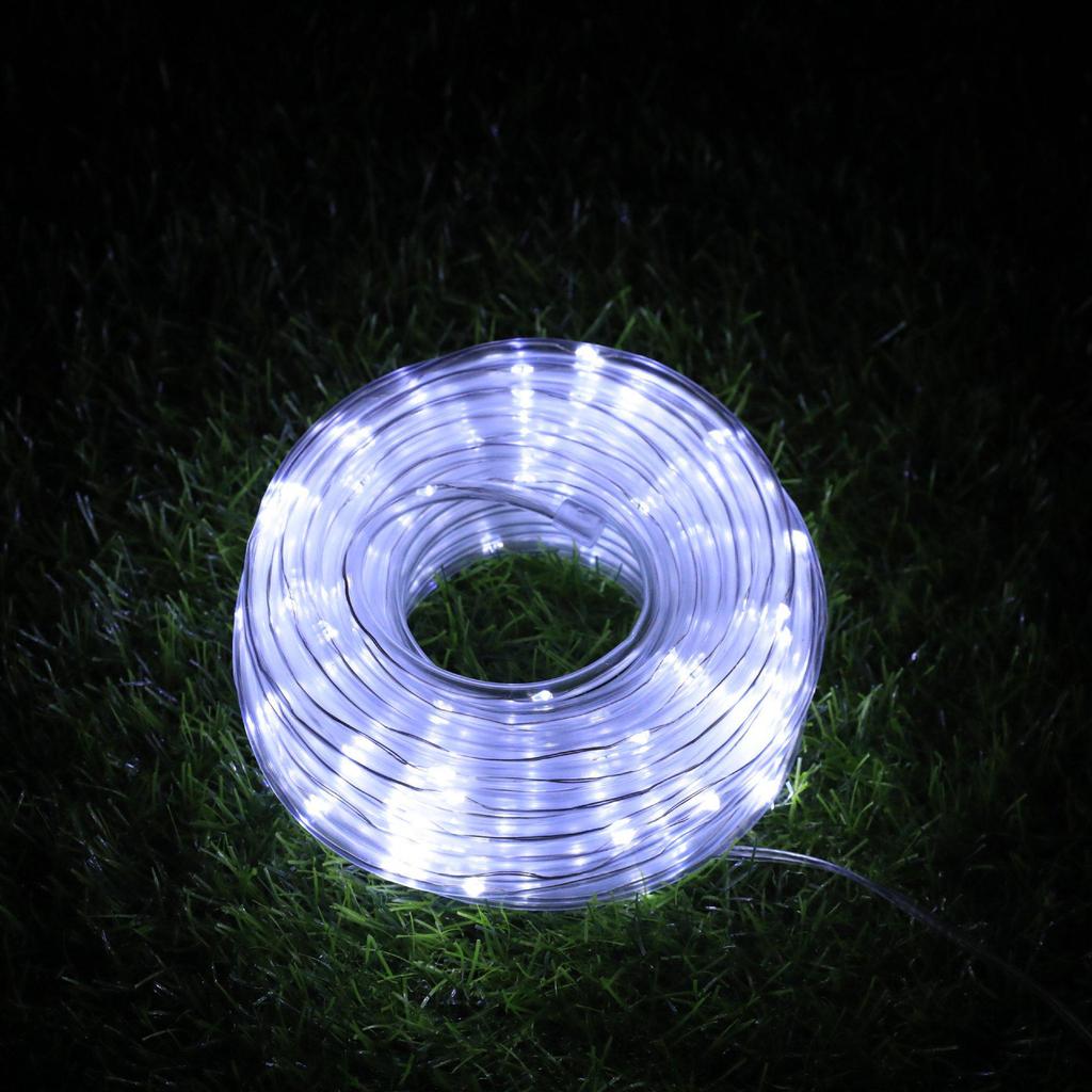 LED Solar Tube String Lights, Outdoor Waterproof Copper Wire, Soft Light Strip for Courtyard Decoration