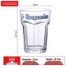 VAKADA Sechseckiger Glas Bierkrug