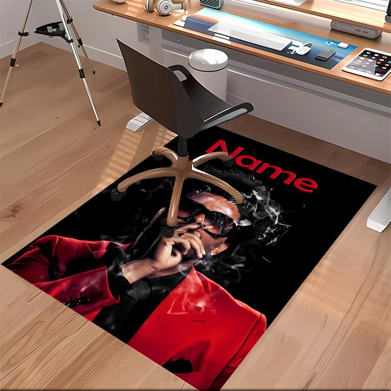 Custom Personalization The Weeknd Print Area Rug - Soft, Washable Non-Slip Indoor Mat,Living Room,Home&Office Decorative Rug