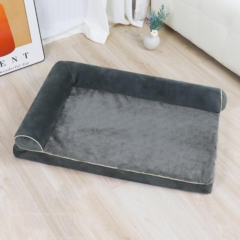 Comfortable Dog Couch Bed with Eggs Shape Foams Double Side Pillows Removable Cover NonSlip Dog Bedding for Winter